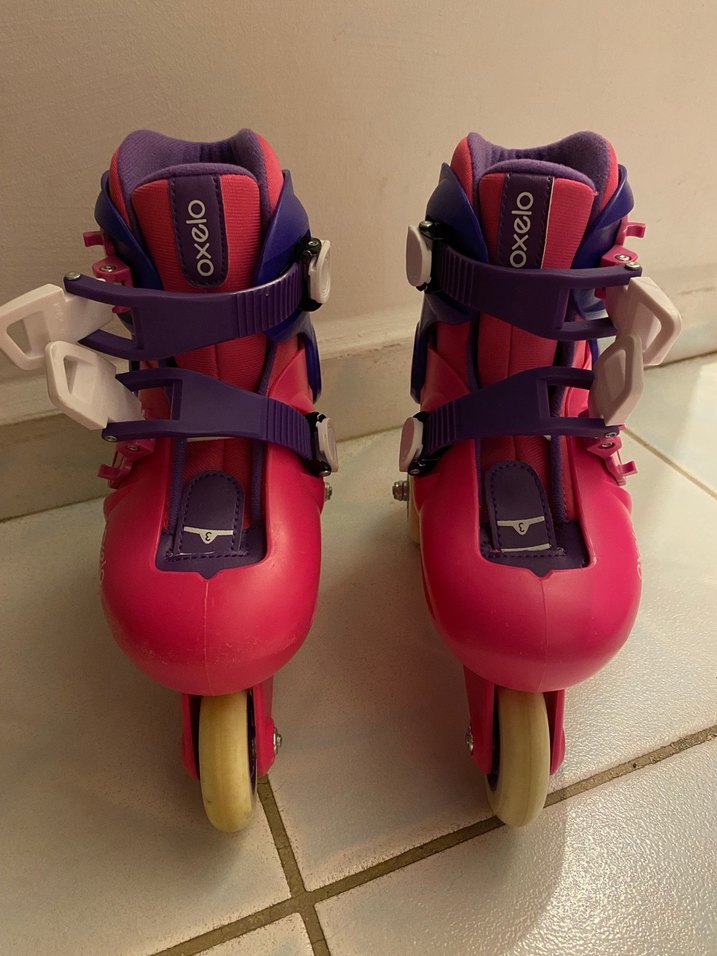 Renkli Pembe Çocuk Patenleri Oxelo - Görsel 5