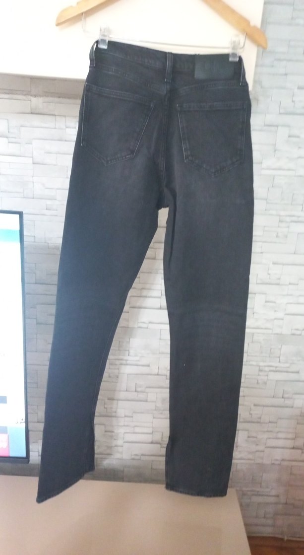 Gri Kadın Denim Pantolon Midi Boy - Görsel 2