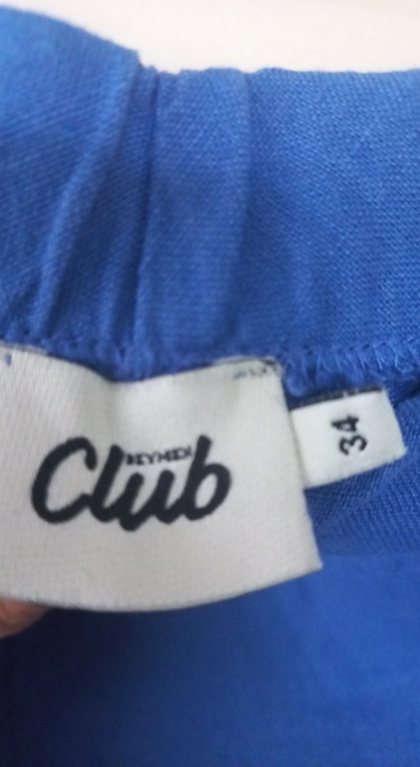 Mavi Uzun Salaş Keten Etek - Görsel 2