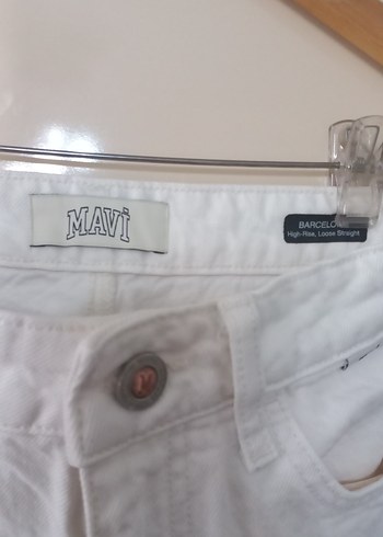 Beyaz Kadın Midi Boy Pamuklu Jean - Görsel 2