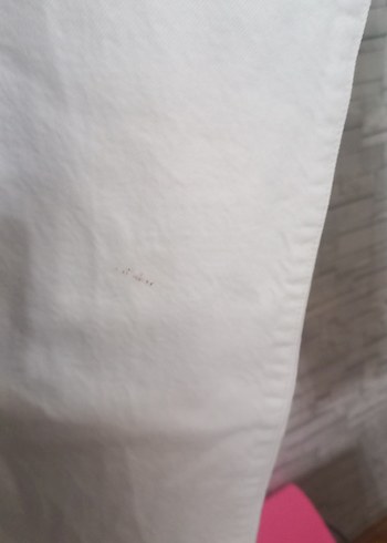 Beyaz Kadın Midi Boy Pamuklu Jean - Görsel 3