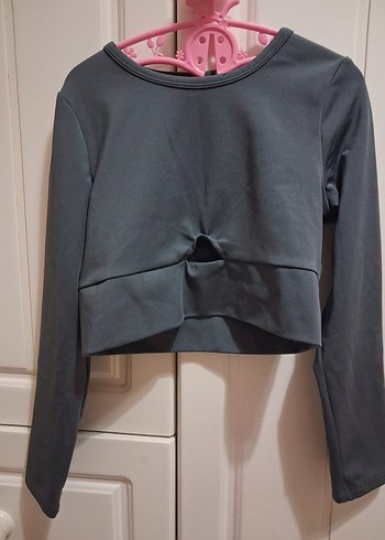 Kemerli Gri Kız Eşofman Takımı - Görsel 2