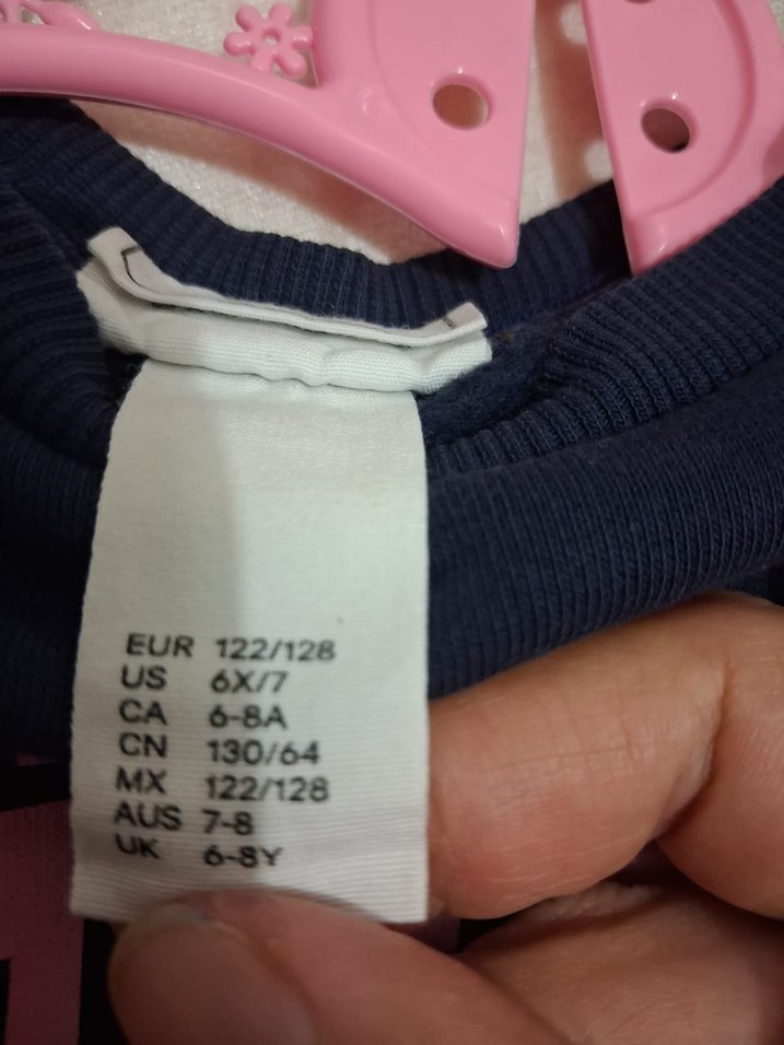 Kız Çocuk Pembe Fırfırlı Sweat Elbise - Görsel 3