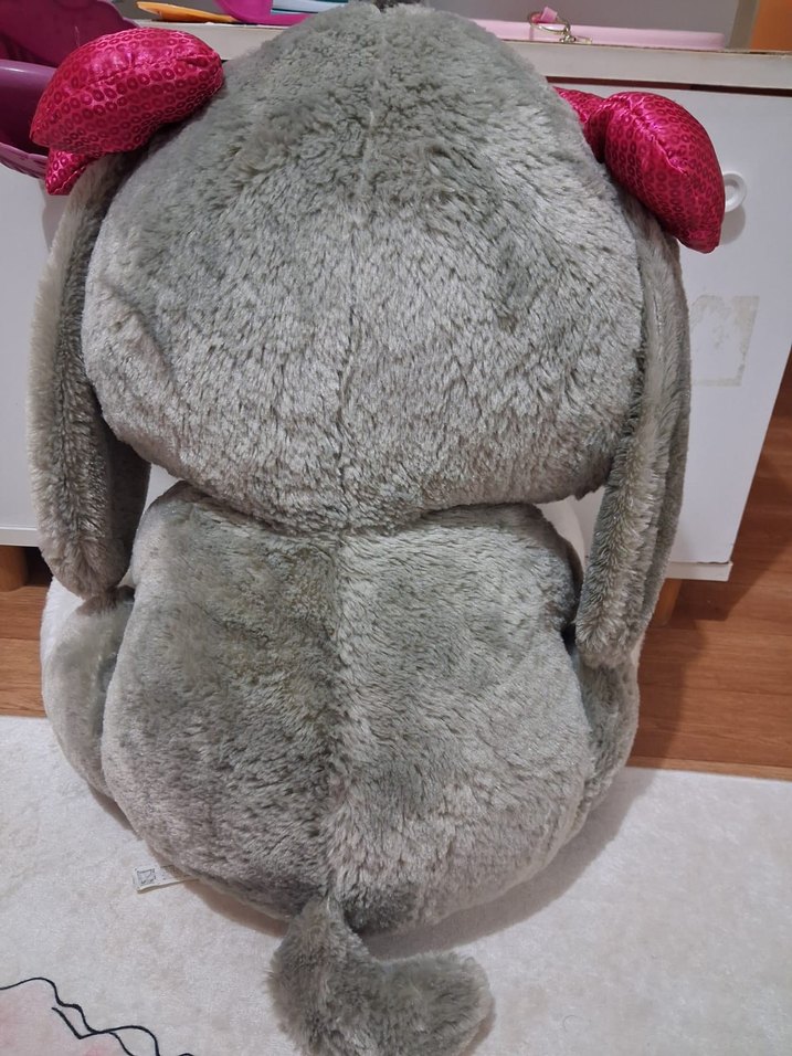 Gri Peluş Oyuncak Köpek - Görsel 2