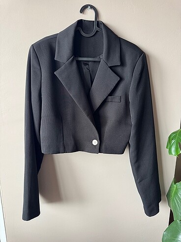Crop blazer ceket
