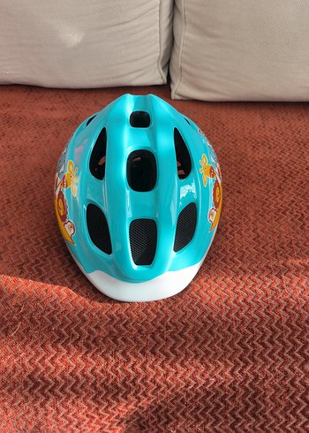 Renkli Baskılı Mavi Biker Kask - Görsel 2