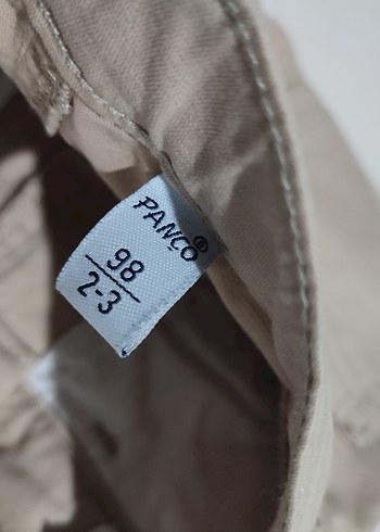 24-36 Ay Beden panço bej rengi Erkek Çocuk Keten Pantolon