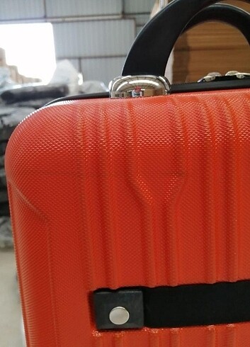  Beden turuncu Renk El valizi makyaj çantası. 