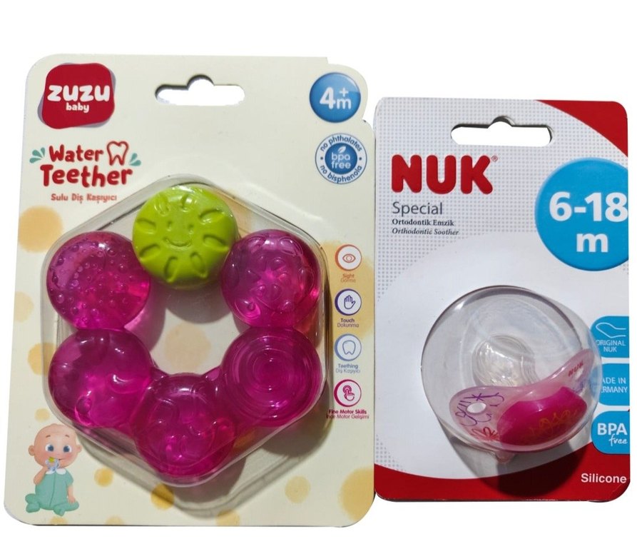 Zuzu Toys Sulu Diş Kaşıyıcı & Nuk Emzik - Görsel 3