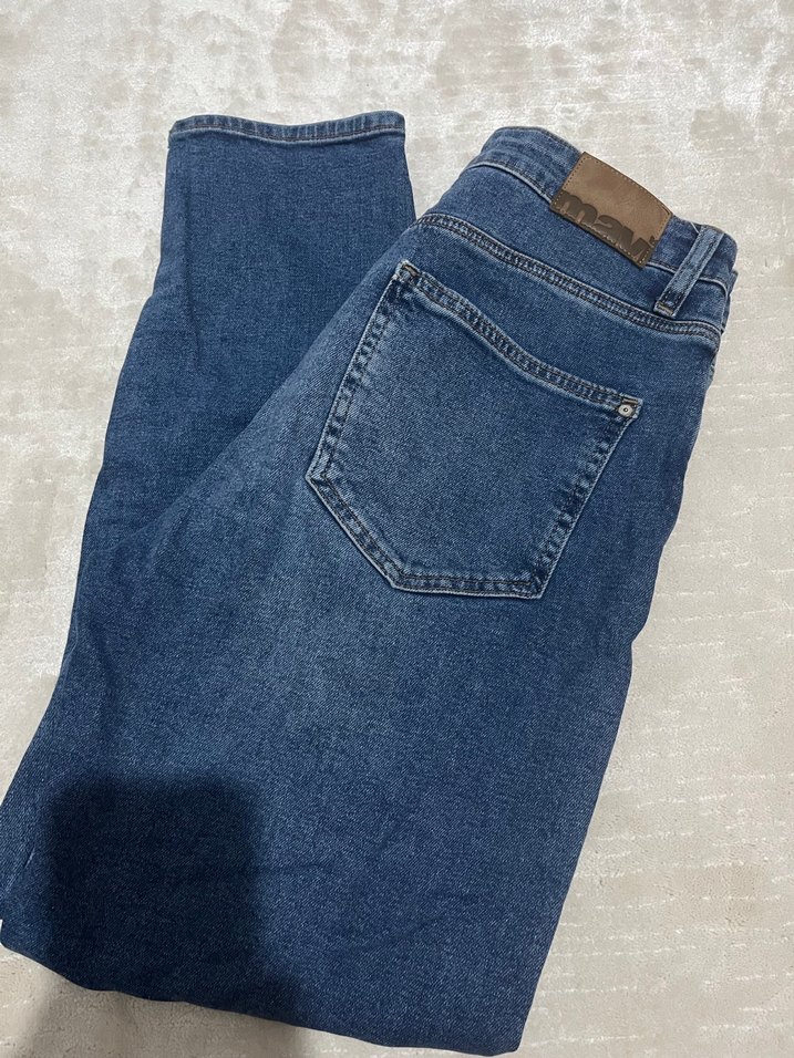 Kadın Mavi Regular Fit Denim Pantolon - Görsel 4