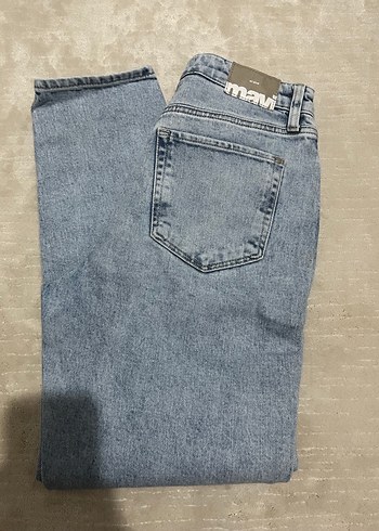 Gri Midi Boy Kadın Denim Jean - Görsel 4