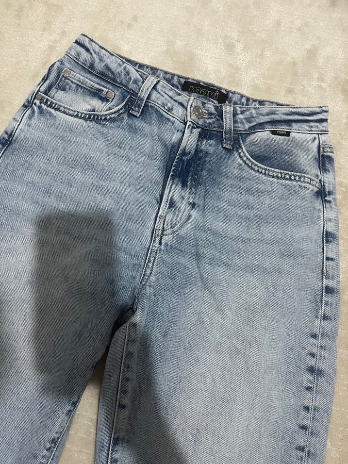 Gri Midi Boy Kadın Denim Jean - Görsel 2