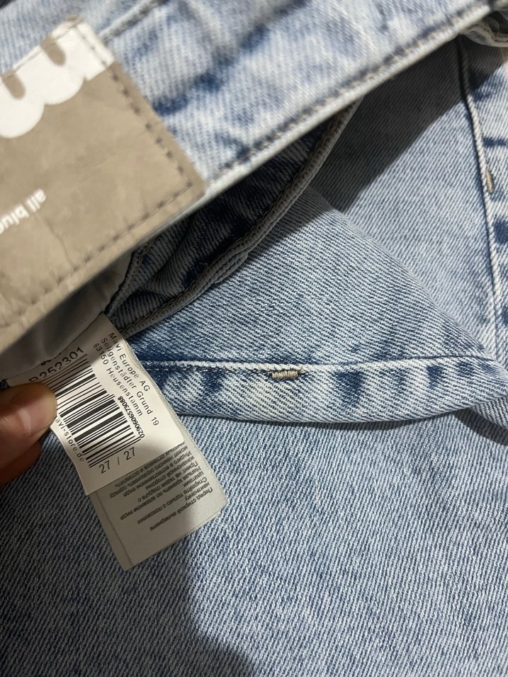 Gri Midi Boy Kadın Denim Jean - Görsel 3