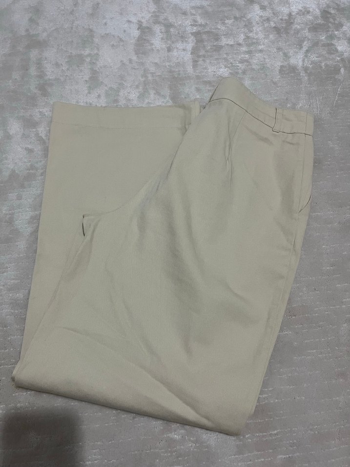 Bej Kadın Kumaş Pantolon Normal Boy - Görsel 4