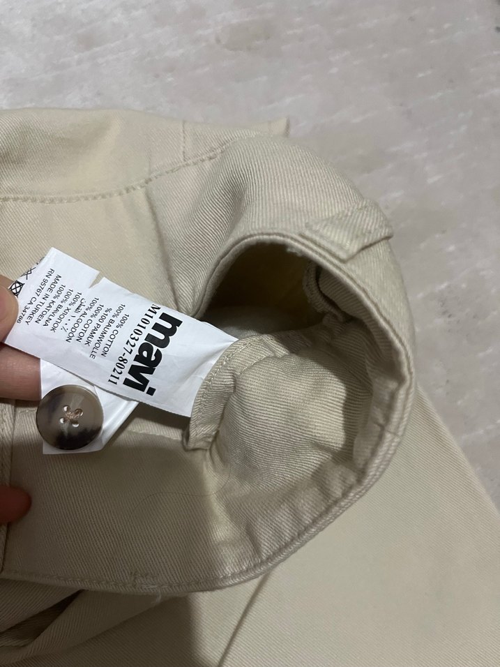 Bej Kadın Kumaş Pantolon Normal Boy - Görsel 3