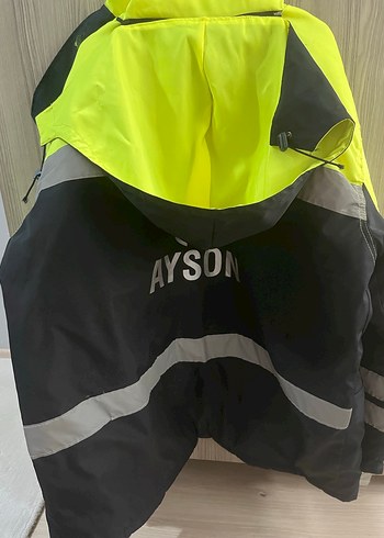 Sarı Siyah Fermuarlı Erkek Street Wear Ceket - Görsel 4