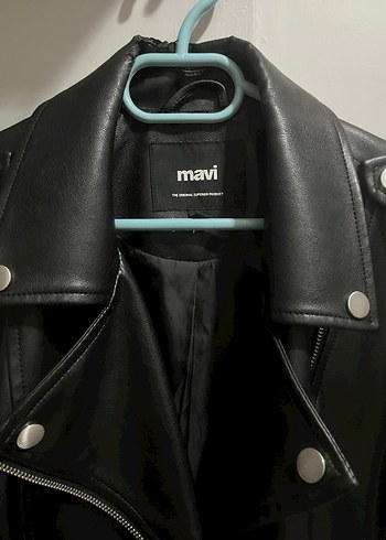 Siyah Deri Biker Ceket - Görsel 3