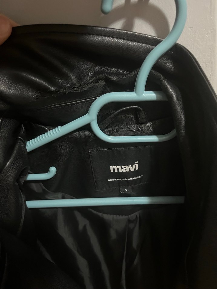 Siyah Deri Biker Ceket - Görsel 4