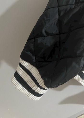 Mavi Beyaz Siyah Düğmeli Kadın Ceket - Görsel 5