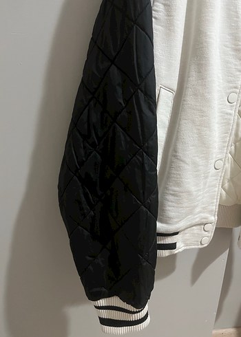 Mavi Beyaz Siyah Düğmeli Kadın Ceket - Görsel 4