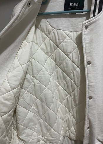 Mavi Beyaz Siyah Düğmeli Kadın Ceket - Görsel 2