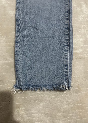 Kadın Gri Midi Boy Denim Jean - Görsel 2