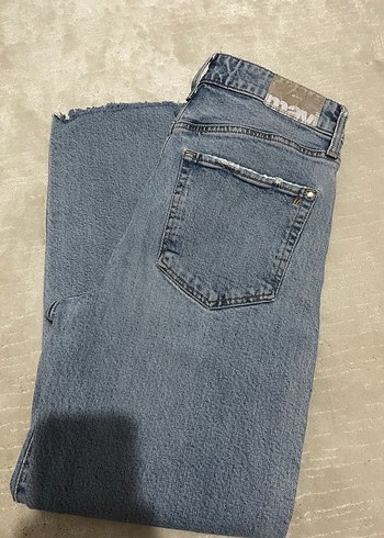 Kadın Gri Midi Boy Denim Jean - Görsel 5