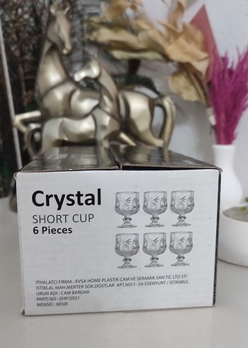 Ayaklı Kristal Kahve Yanı Su Bardağı - Görsel 5