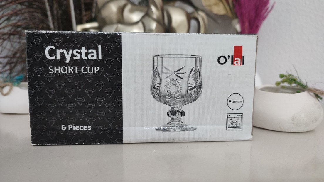 Ayaklı Kristal Kahve Yanı Su Bardağı - Görsel 3