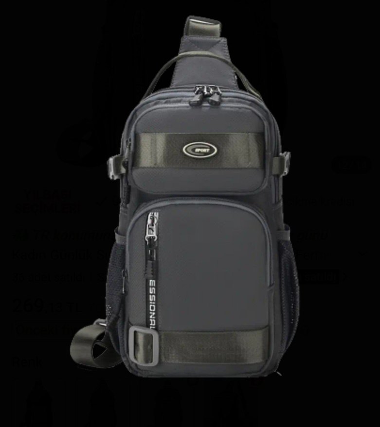 Unisex Çapraz Omuz & Göğüs Çantası - Görsel 2