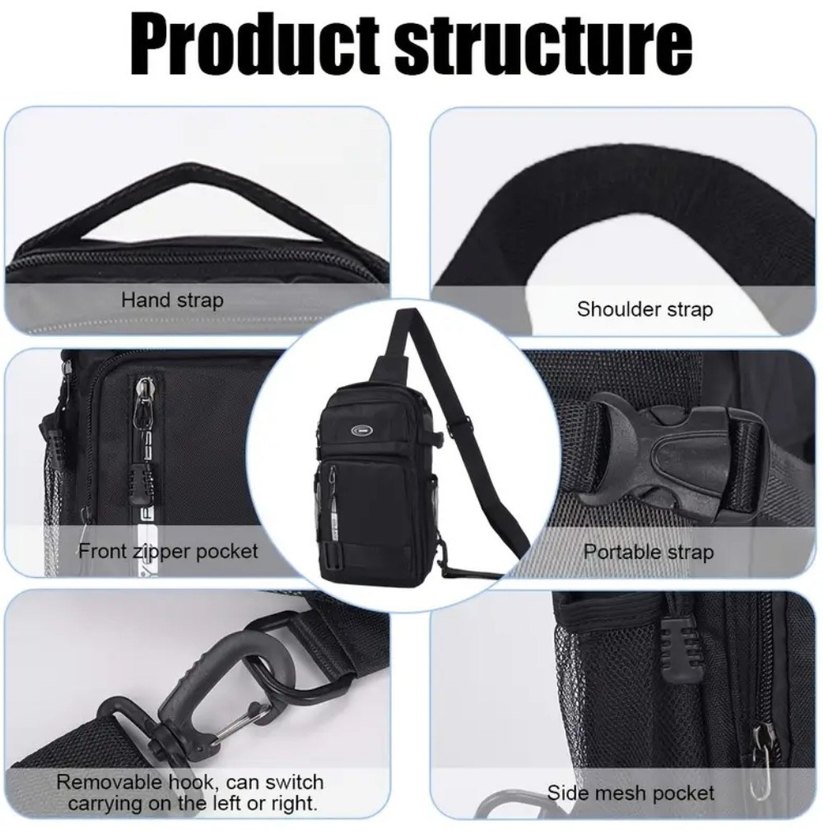 Unisex Çapraz Omuz & Göğüs Çantası - Görsel 5