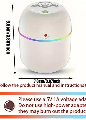 Aromaterapi Hava Nemlendirme Cihazı (Beyaz) - Görsel 2