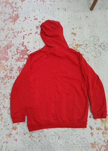 Kırmızı Kapüşonlu Erkek Çocuk Sweatshirt - Görsel 4