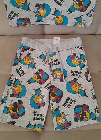 5 Yaş Beden gri Renk Kral Şakir takım