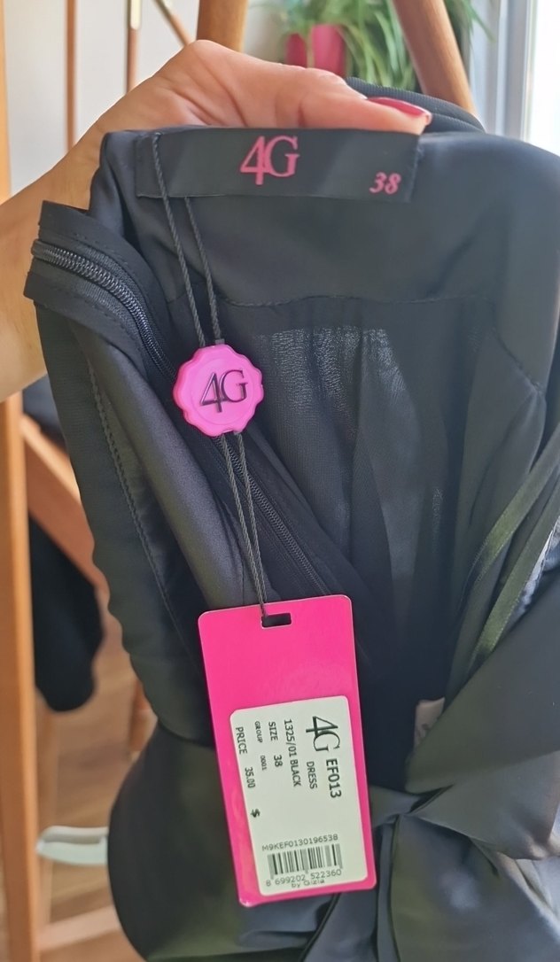 Siyah Drapeli V Yaka Midi Abiye Elbise - Görsel 5