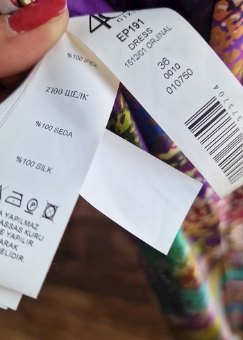 Renkli Bağlama Desenli Bohem Uzun Elbise - Görsel 11