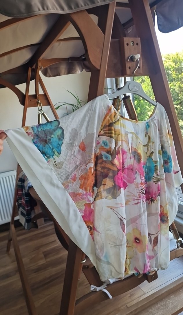 Çiçek Desenli Bohem Hamile Bluzu - Görsel 2