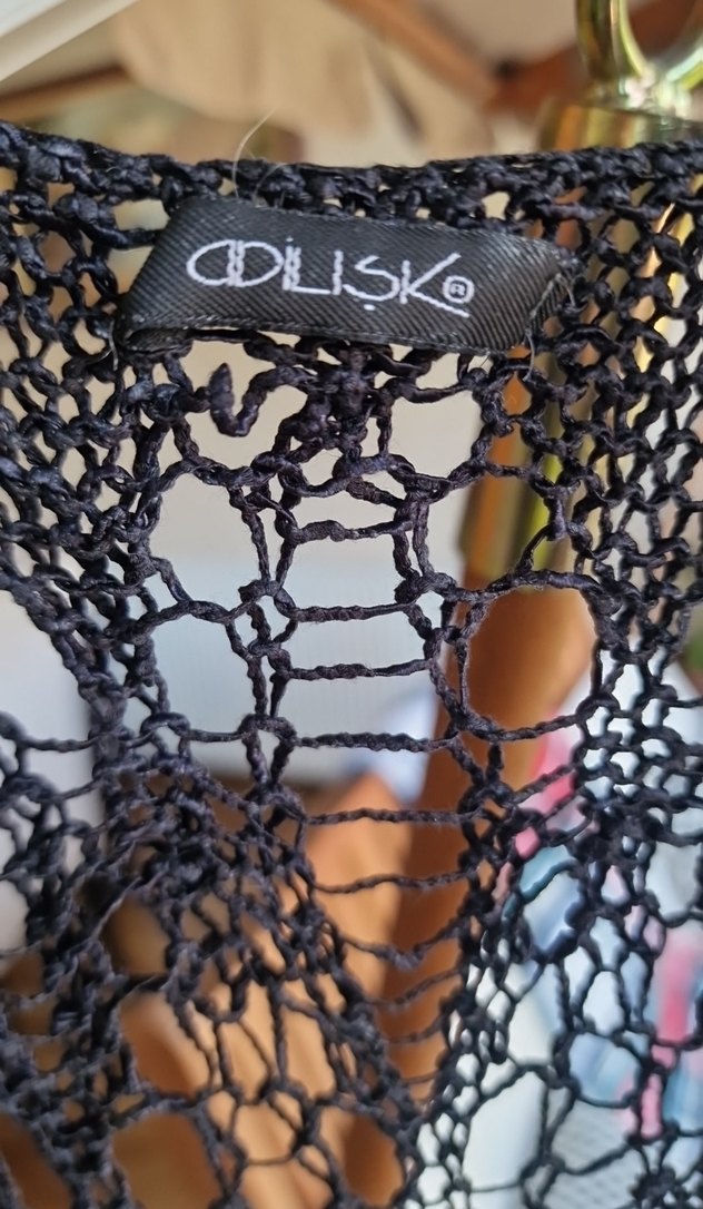 Siyah Örgü Bohem plaj Elbise - Görsel 3