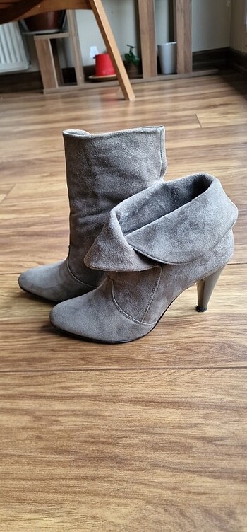 Topuklu süet ayakkabı - Görsel 11