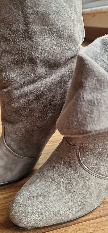 Topuklu süet ayakkabı - Görsel 12