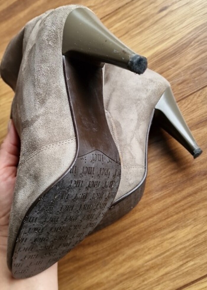 Topuklu süet ayakkabı - Görsel 4