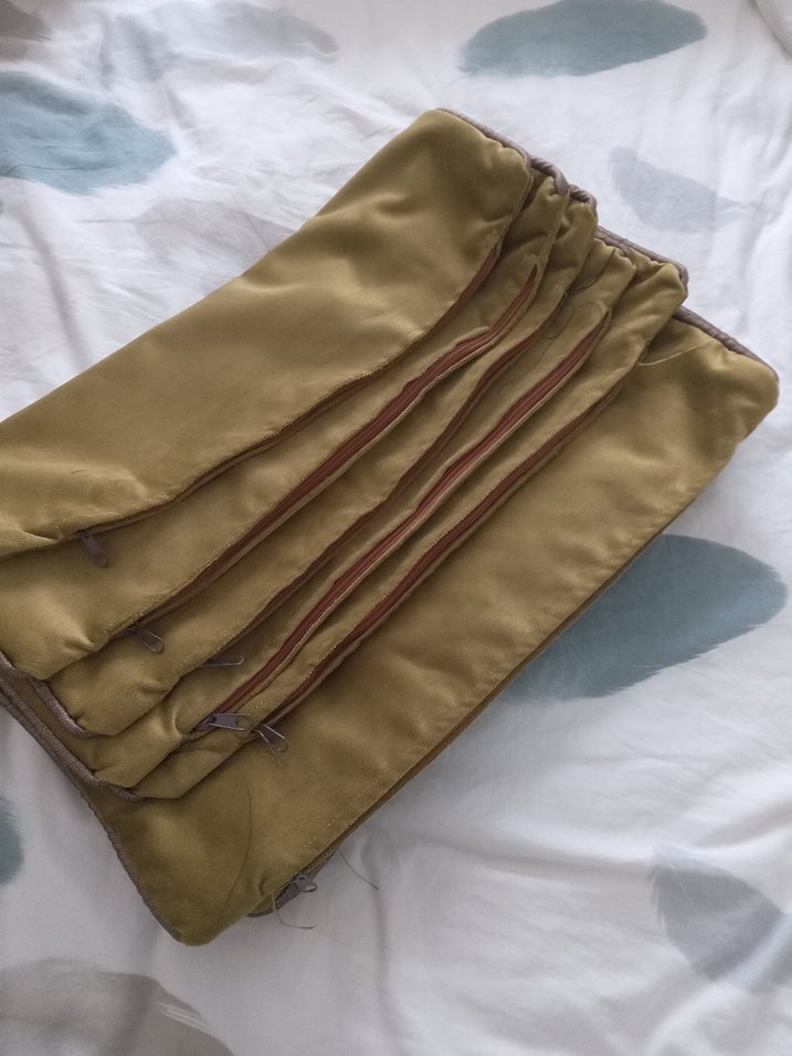 Zeytin yeşili kırlent kılıfı - Görsel 2