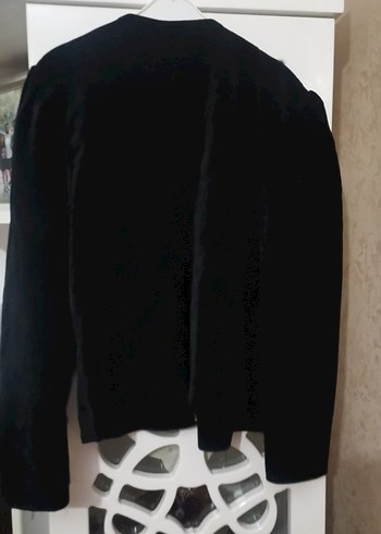 Düğmeli Siyah Süet Nakışlı Kadın Lazer takım - Görsel 3