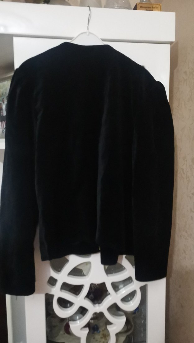 Düğmeli Siyah Süet Nakışlı Kadın Lazer takım - Görsel 3