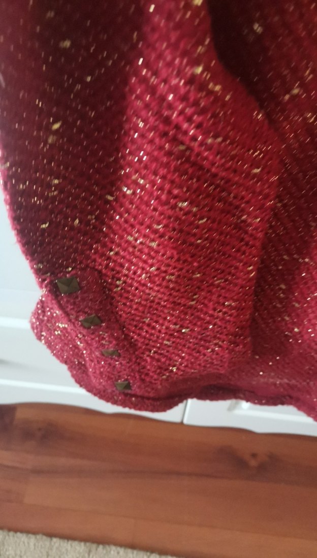 Kadın Kırmızı Triko Uzun Kollu Kazak - Görsel 2