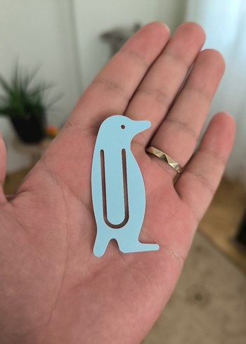 Pastel Mavi Kedi Şekilli Kitap Ayracı - Görsel 3