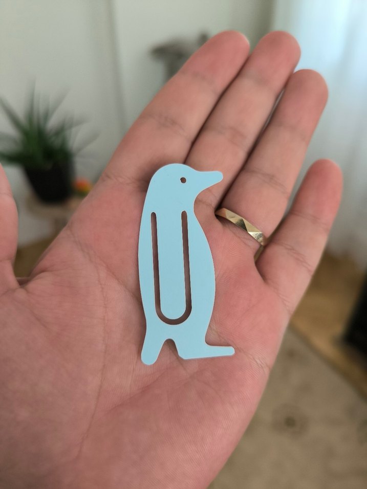 Pastel Mavi Kedi Şekilli Kitap Ayracı - Görsel 3