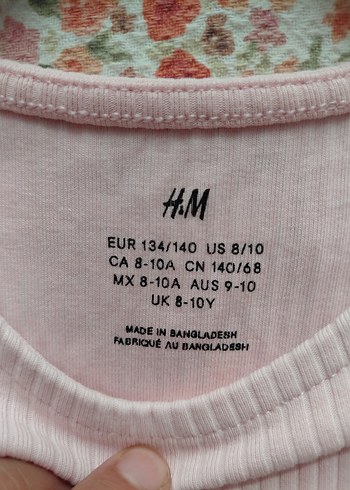 H&M Pembe Kolsuz Fırfırlı Kız Elbisesi