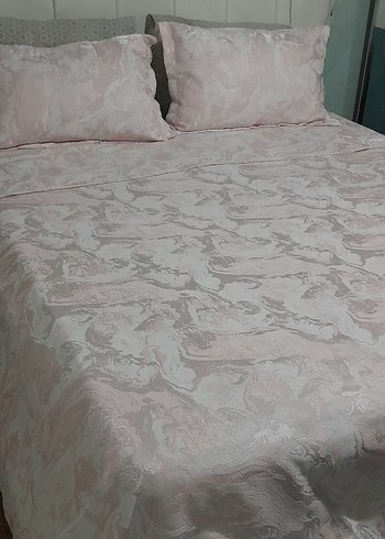 Pastel Pembe Düz Yatak Örtüsü - Görsel 3