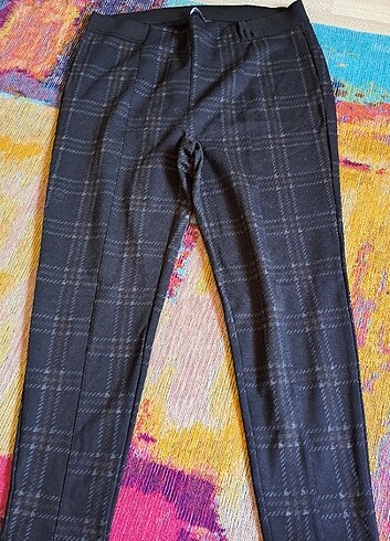 Desenli esnek pantolon